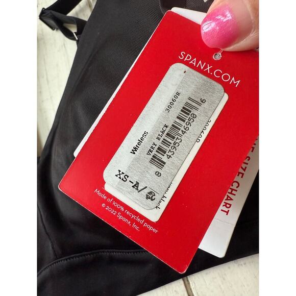 NWT Spanx Women's Very Black Trifecta Wireless Bra Size XS - Picture 8 of 10